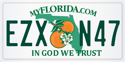 FL license plate EZXN47