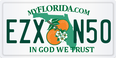 FL license plate EZXN50