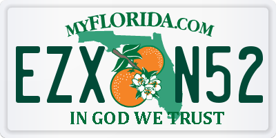 FL license plate EZXN52