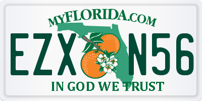 FL license plate EZXN56