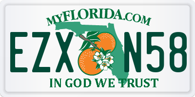 FL license plate EZXN58