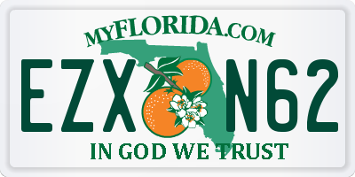 FL license plate EZXN62