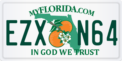 FL license plate EZXN64