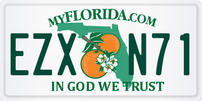 FL license plate EZXN71