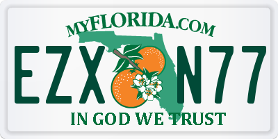 FL license plate EZXN77