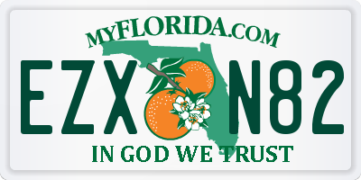 FL license plate EZXN82