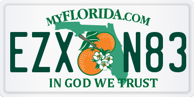 FL license plate EZXN83