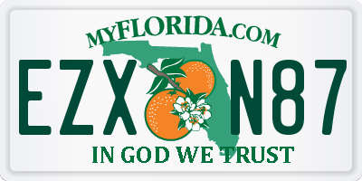 FL license plate EZXN87