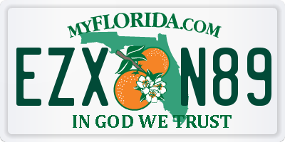 FL license plate EZXN89