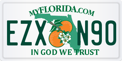 FL license plate EZXN90