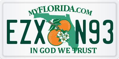 FL license plate EZXN93