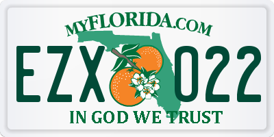 FL license plate EZXO22