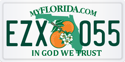 FL license plate EZXO55