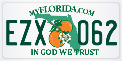 FL license plate EZXO62