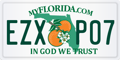 FL license plate EZXP07