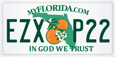 FL license plate EZXP22