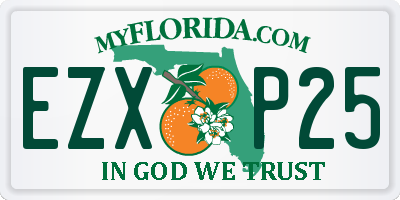 FL license plate EZXP25