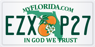 FL license plate EZXP27