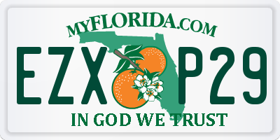 FL license plate EZXP29