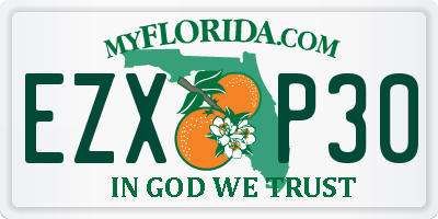 FL license plate EZXP30