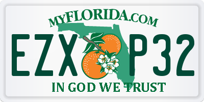 FL license plate EZXP32