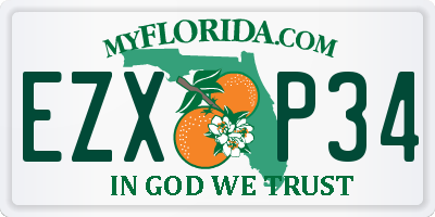 FL license plate EZXP34