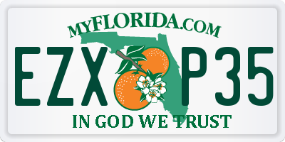 FL license plate EZXP35