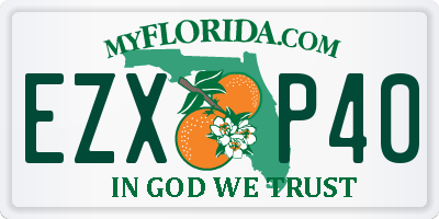 FL license plate EZXP40