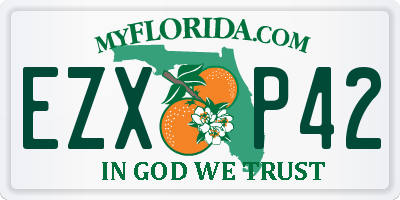 FL license plate EZXP42