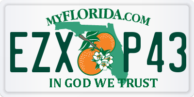 FL license plate EZXP43