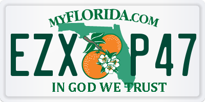 FL license plate EZXP47