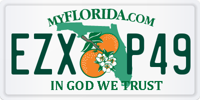 FL license plate EZXP49