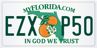 FL license plate EZXP50