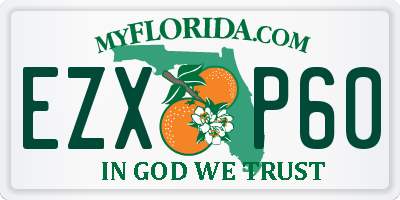 FL license plate EZXP60