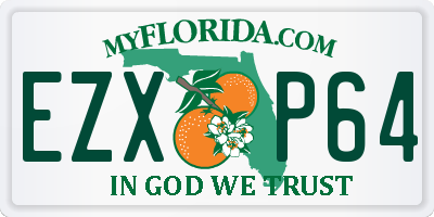 FL license plate EZXP64