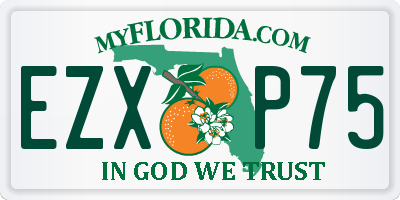 FL license plate EZXP75