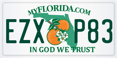 FL license plate EZXP83