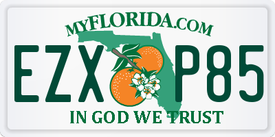 FL license plate EZXP85