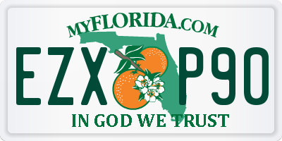 FL license plate EZXP90