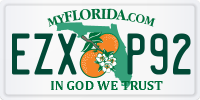 FL license plate EZXP92