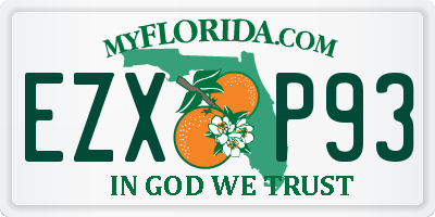 FL license plate EZXP93