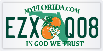 FL license plate EZXQ08