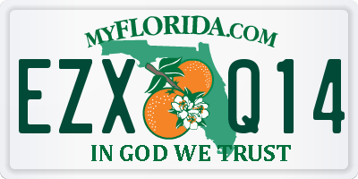 FL license plate EZXQ14