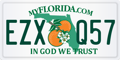 FL license plate EZXQ57