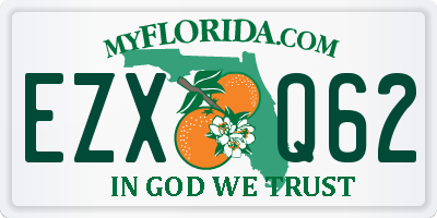 FL license plate EZXQ62