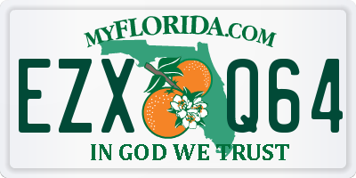 FL license plate EZXQ64