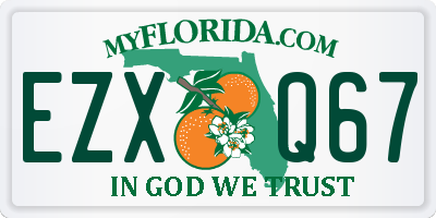 FL license plate EZXQ67