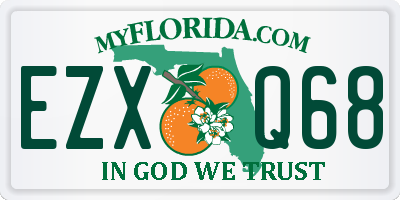 FL license plate EZXQ68