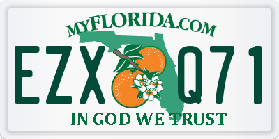 FL license plate EZXQ71