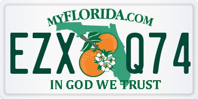 FL license plate EZXQ74